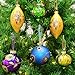 Valery Madelyn 14ct 71-107mm/2.75-4.2inch Regal Peacock Glass Christmas Ornament Tree Ball Decoration, 14 Pcs Metal Hooks Included …