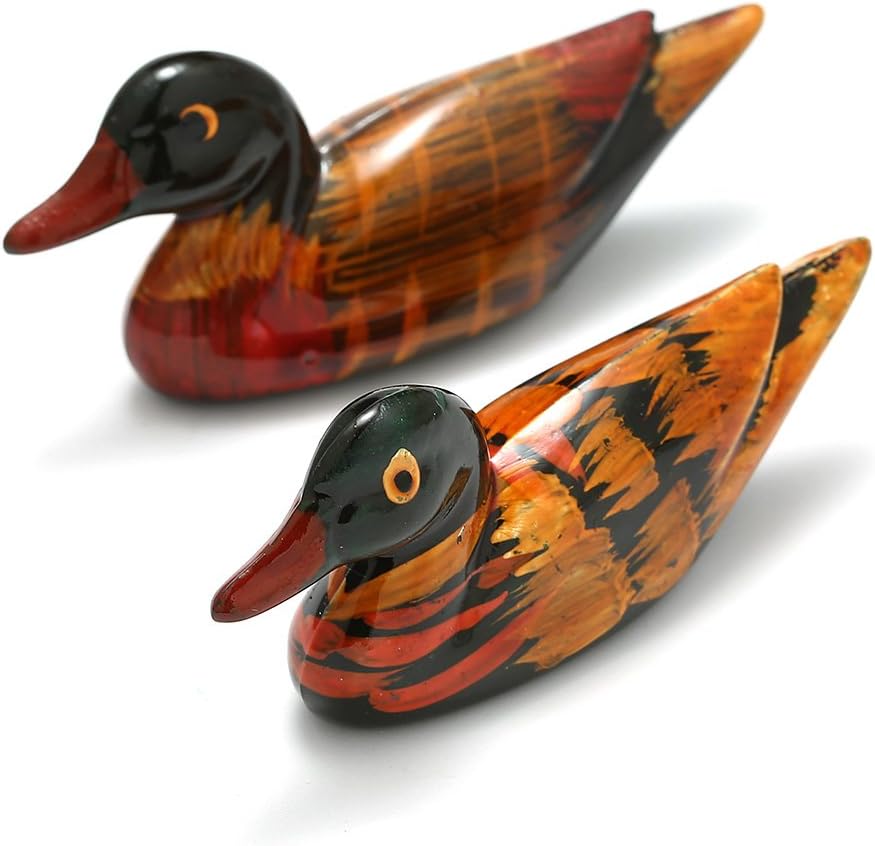 CCChaRLes 2Pcs Resin Mandarin Ducks Feng Shui Chopstick Holder Home Office Display Decoration