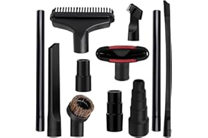 COKOLATIA Universal Vacuum Attachments Kit -Shop Vac Attachments 2 1/2" 1 1/4" Vacuum Attachments Cleaners Accessories for Shop Vacuum Cleaner Attachments Brushes for Shop Vac Attachments Set of 11