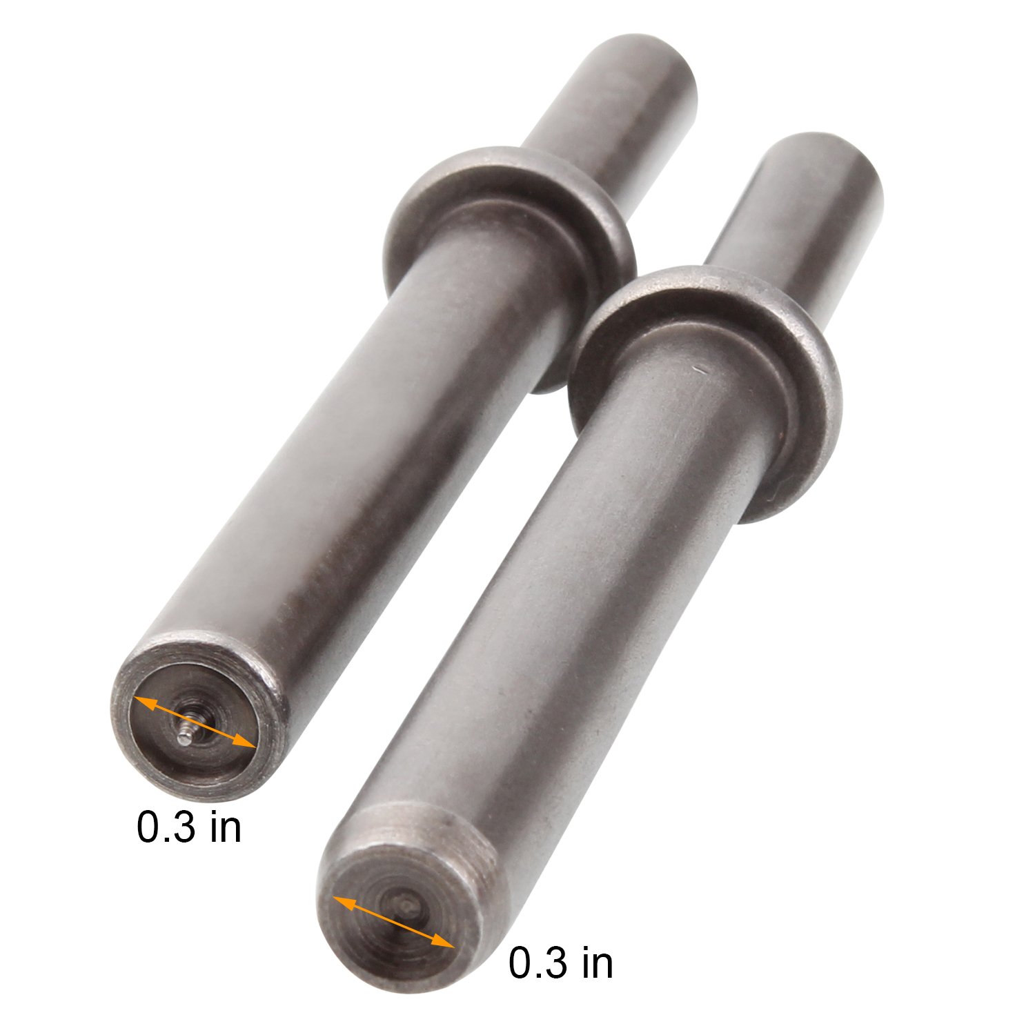 Heavy Duty 2pcs Rivet Set, Abuff Pneumatic Air Rivet Hammer Set for Shank 0.401 Chisel/Air Hammer Rivets Bits