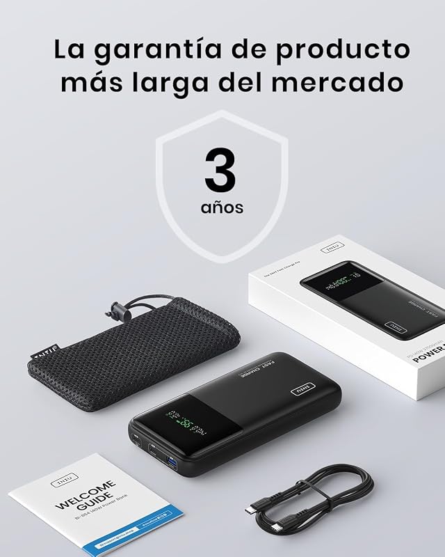 Iniu power bank, bateria externa de carregamento rápido de 27000mah 140w, entrada e saída pd3.1 powerbank usb c compatível com macbook pro steam deck iphone 15 14 13 12 pro max mini plus ipad etc.
