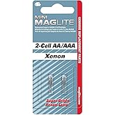 Maglite Replacement Lamps for 2-Cell AA Mini Flashlight, 2-Pack