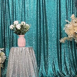 Eternal Beauty Teal Sequin Backdrop, 5x7 Ft Glitter
