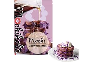 Mochiholic Ube Mochi Waffle Mix - 12 Ounce | Healthy Snack, Low Calories | Made with Organic Ingredients and Essential Nutrients | Healthy Breakfast Food - 1 Pack