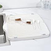 YOHOM Draining Board Tray for Under-Mount Sink Drain Board Plastic Dish Drainer Board for Kitchen Counter Utility Draining Bo