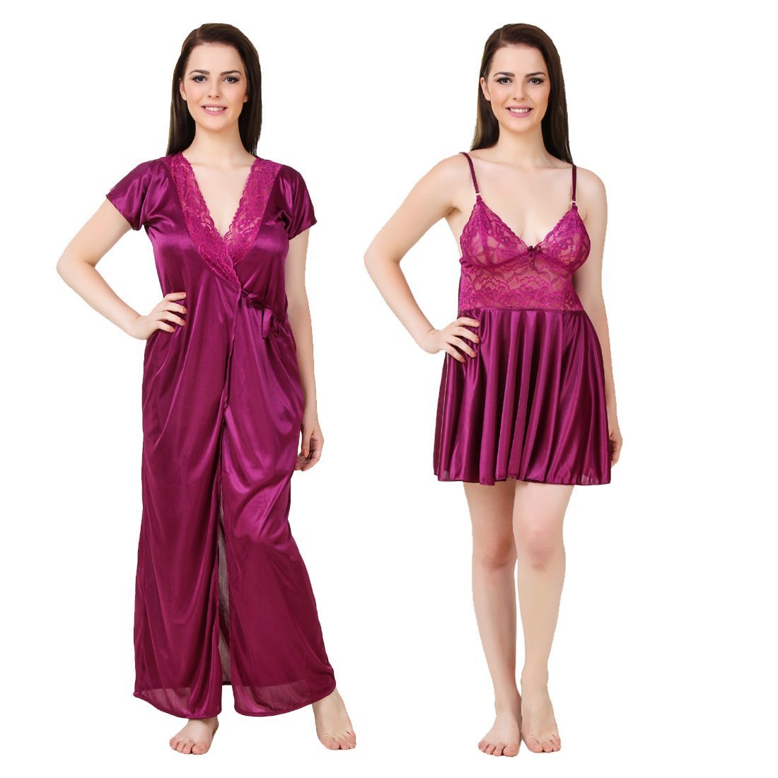 satin nighty combo