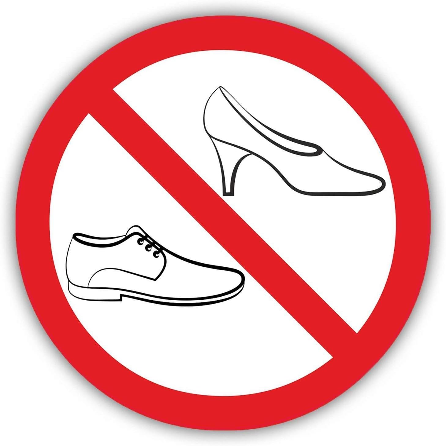 Adesivo divieto di ingresso di scarpe con scarpe. Non autorizza il divieto di indossare scarpe Adesivo divieto di ingresso di scarpe con scarpe. Non autorizza il divieto di indossare scarpe