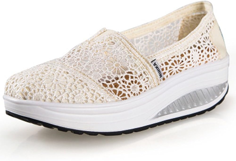 Women's Shoes Rocker Soles Mesh Breathable Platform Lightweight ...
