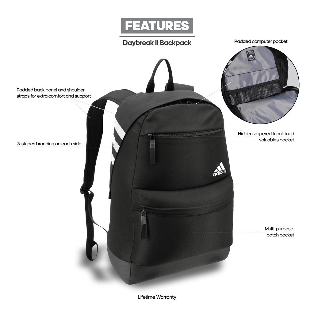 adidas daybreak backpack black Daybreaker 2 With dimensions of 29x15 adidas daybreak 2 backpack black