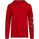 adidas boys Long Sleeve Adi Warp Hooded TeeT-Shirt