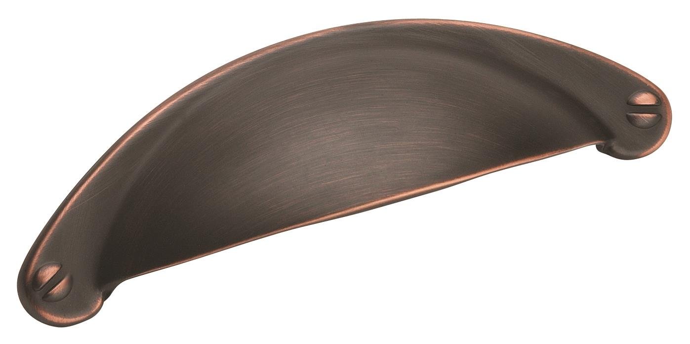 Amerock | Cabinet Cup Pull | Oil Rubbed Bronze | 2-1/2 inch (64 mm) Center to Center | Cup Pulls | 1 Pack | Drawer Pull | Drawer Handle | Cabinet Hardware