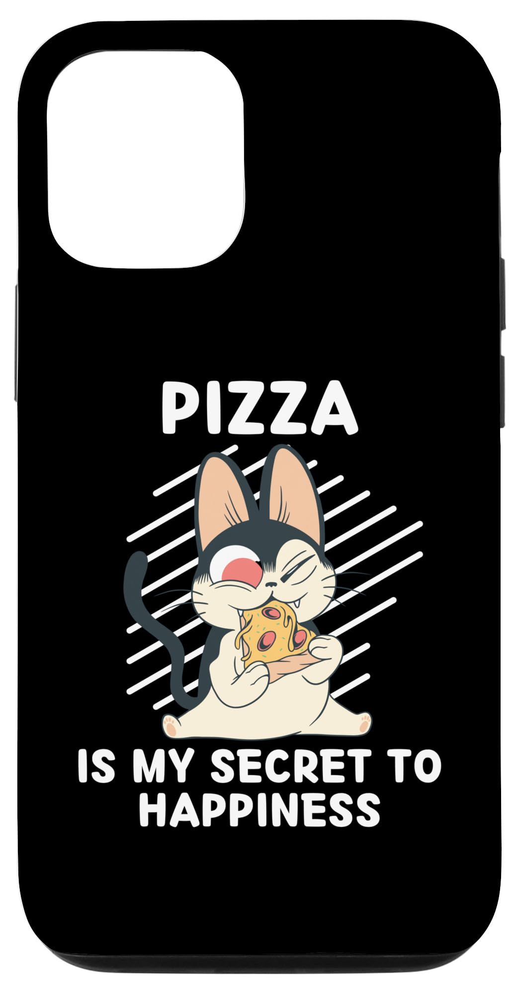 iPhone 15 Cute Cat Pizza Is My Secret To Happiness Cat Case