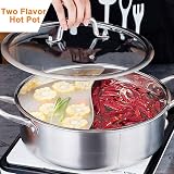 MOVKZACV Hot Pot Cooker Mandarin Duck S-Type Stainless Steel 2 Ladles Divider view 3