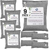 KoolerThings 9 Pack - Bamboo Charcoal Air Purifying Bags (1 X 1000g) (4 X 200g) (4 X50g) Natural Air Fresheners & Odor Eliminators for Home, Pets, Car, Closet, Shoes