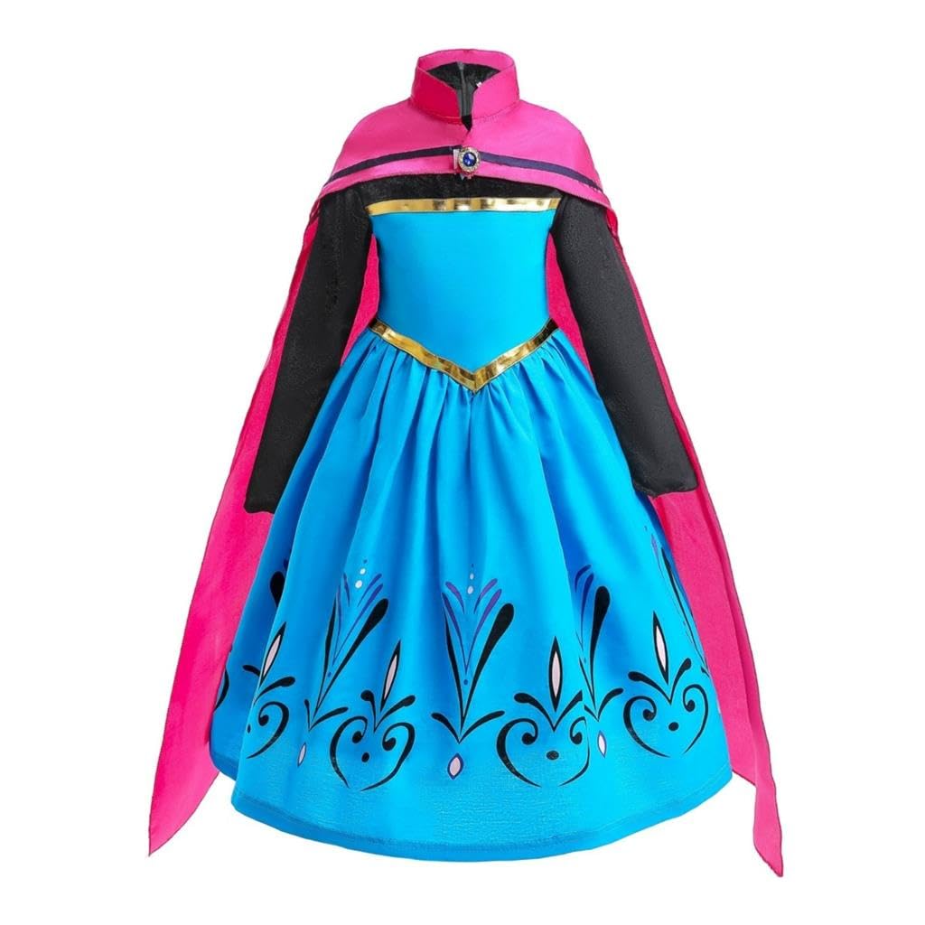 Lito Angels Princess Coronation Costume Dress Up with Cape for World Book Day Kids Girls, Birthday Fancy Party Outfit, Age 10-11 Years (Tag Number 160)