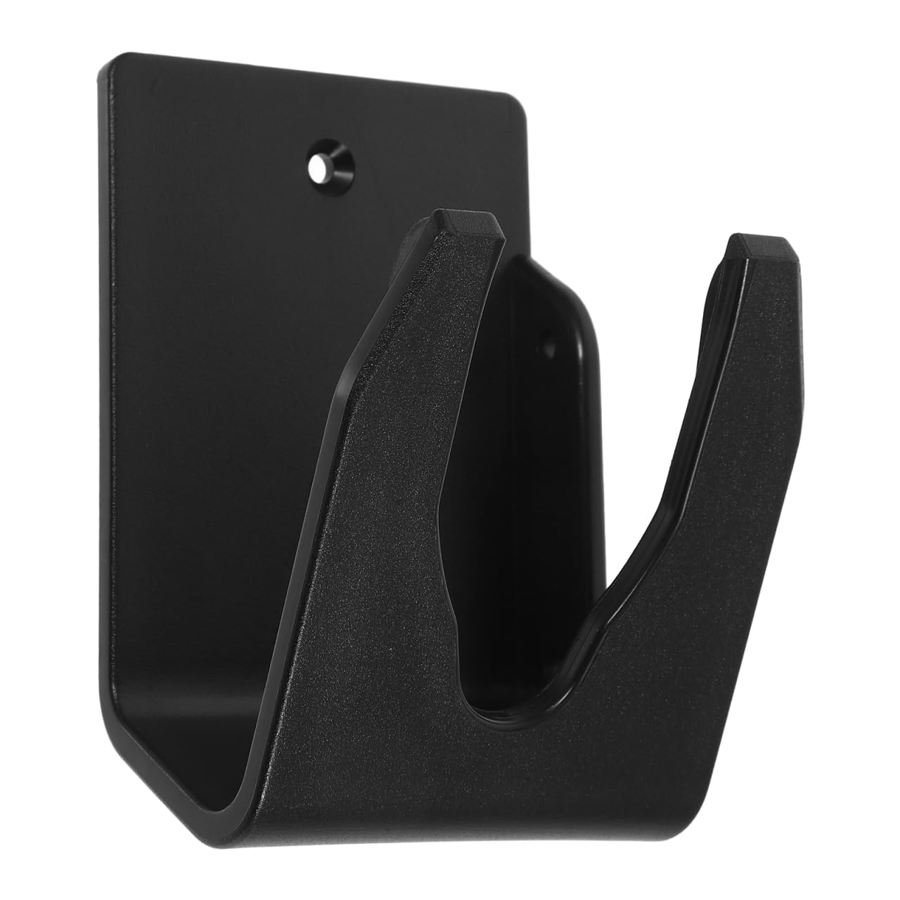 Tofficu Universal Barcode Scanner Holder, 360° Rotatable Desk Mount Bracket, Wall or Flat Installation, Black Plastic, Easy Setup for Home Use