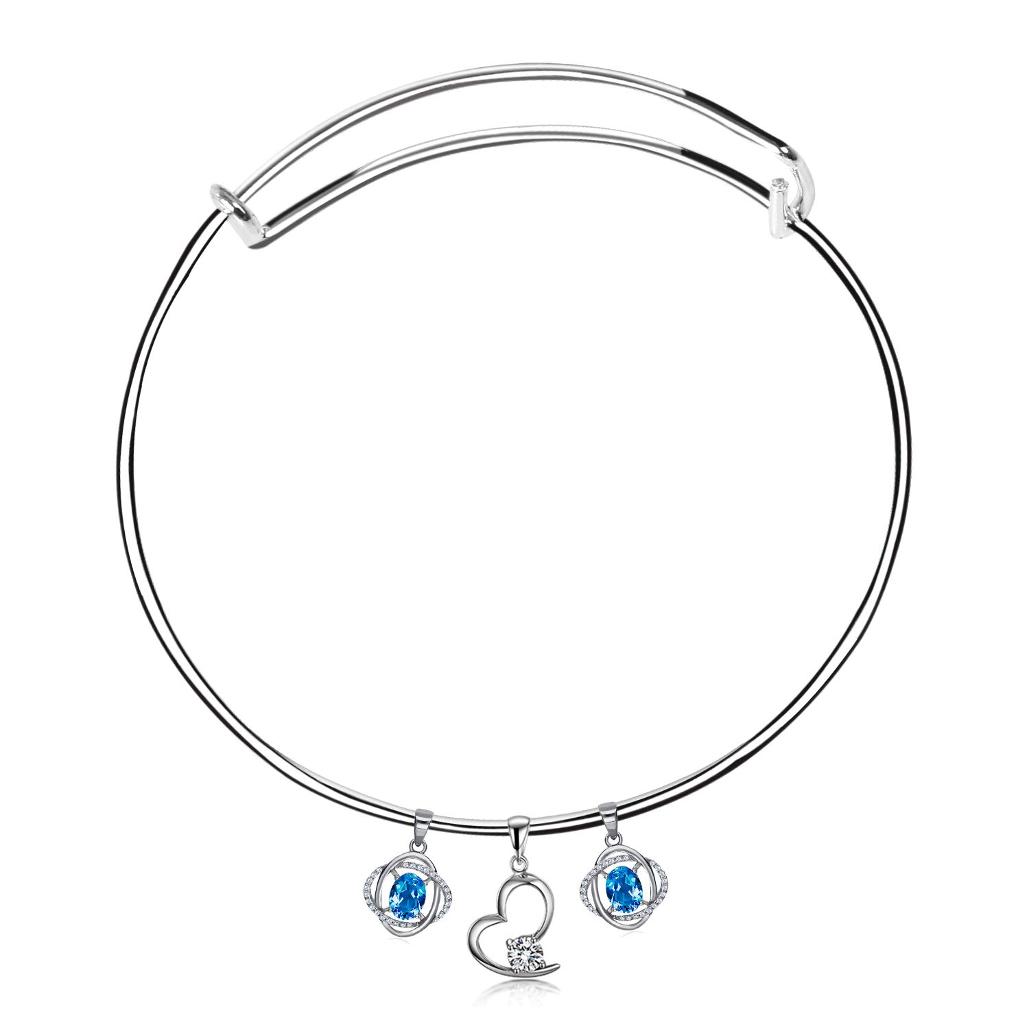 UPINS 60Pcs Expandable Blank Bangle Bracelets Adjustable Wire Bracelets for DIY Jewelry Making, Silver