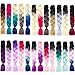 SONNET Kanekalon Braiding Hair 3bundles/lot 300g Ombre Jumbo Braiding Hair Synthetic Crochet Braiding Hair 24 Inch with Free Gift(Black/Gray-Pink)