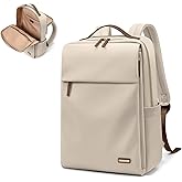 GOLF SUPAGS Travel Laptop Backpack for Women Airline Approved for Work College Travel Multi-Functional Casual Daypack Teacher Nurse Bags Fits 15.6 Inch Notebook (Apricot)