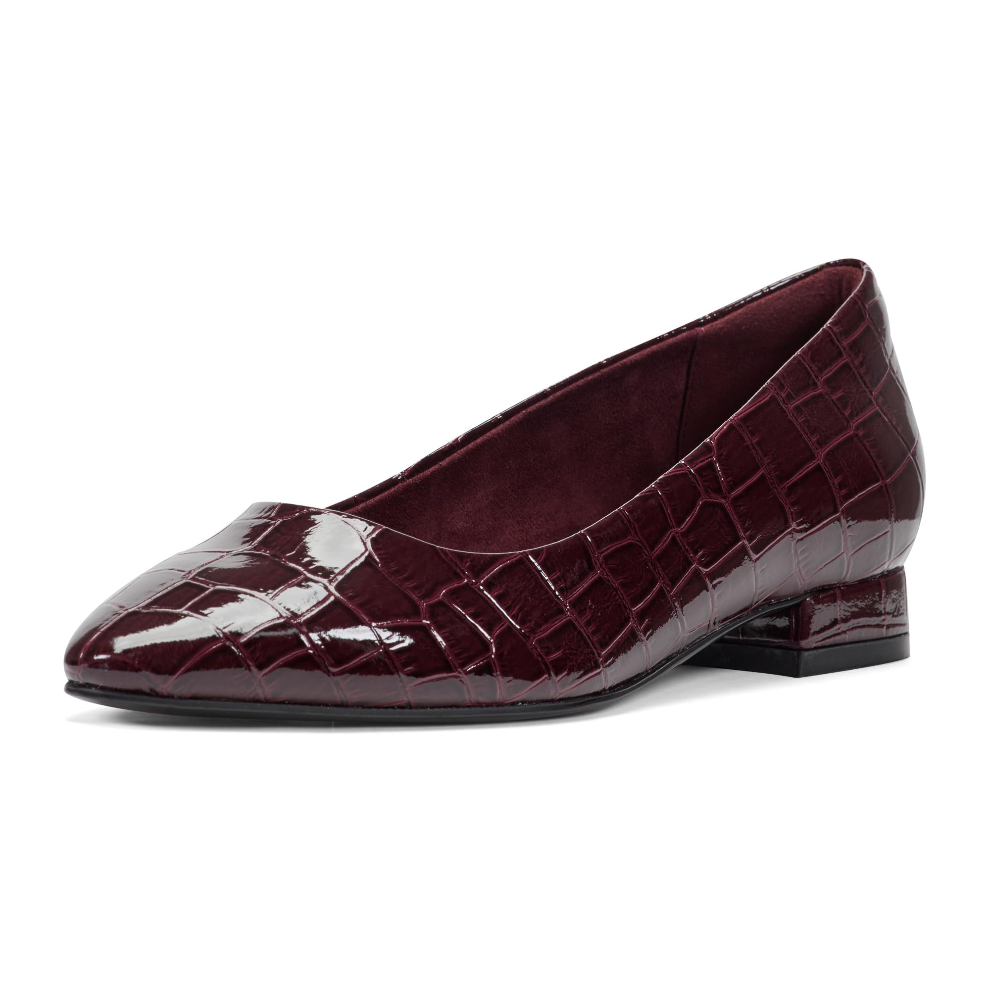 Rockport Women’s Tessa, Dark Red Croco, 6.5 Medium