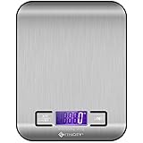 Etekcity Digital Multifunction Food Kitchen Scale, Stainless Steel,11lb 5kg, Silver
