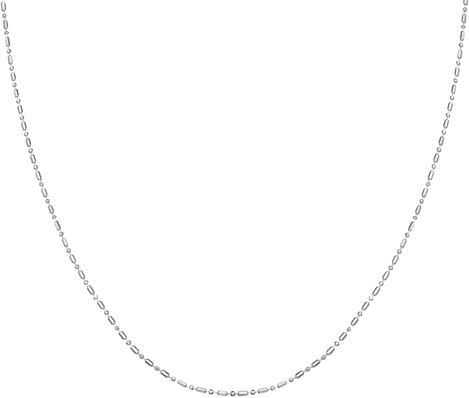925 Sterling Silver Dash and Dot Chain Necklace 20 Inches