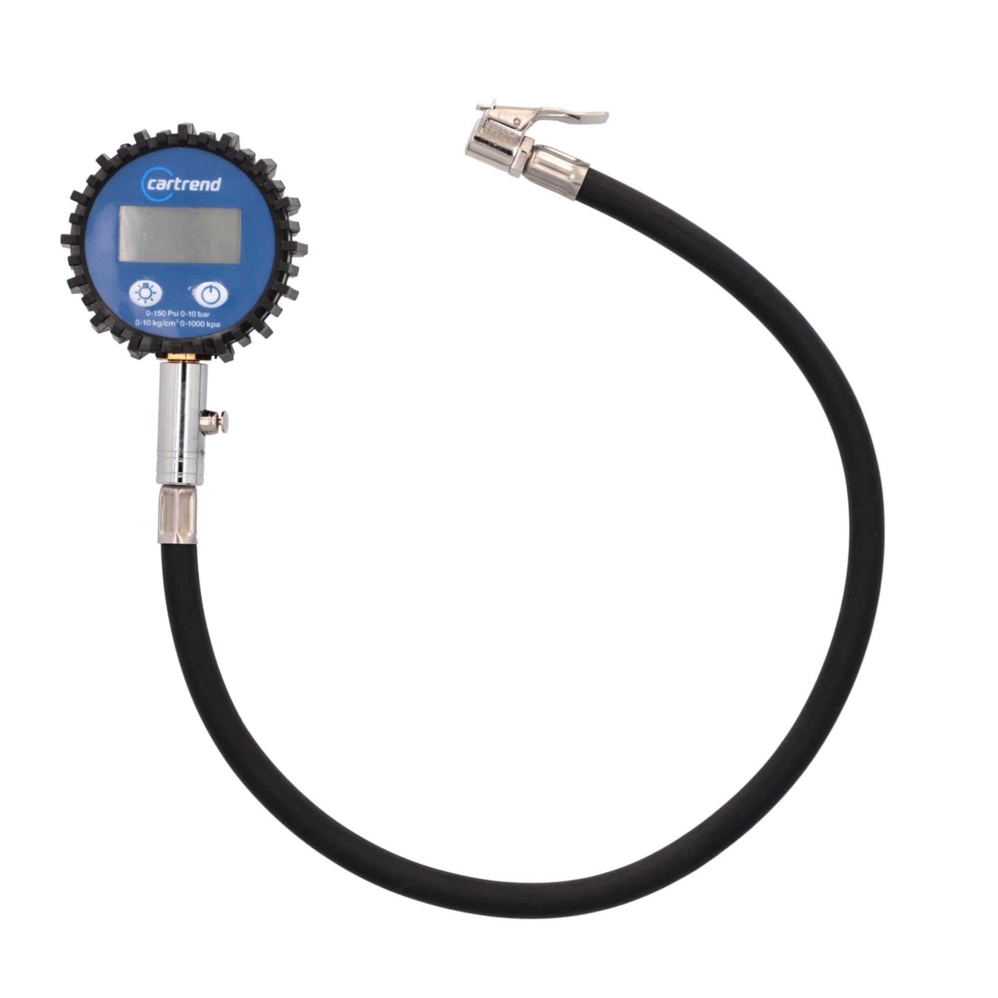 Cartrend 50238 Digital Illuminated Professional Tyre Pressure Gauge up to 10 Bar