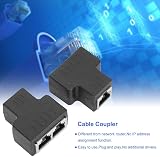 Asixxsix Ethernet Splitter Cable Extender 1-in 2-out LAN Connector for TV PC view 7