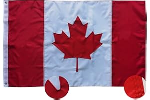 Canada flag Canadian Flag 2x4FT -(60x120cm) Embroidered Maple Leaf with Sewn Stripes Outdoors Indoors 210D Heavy Duty Polyest
