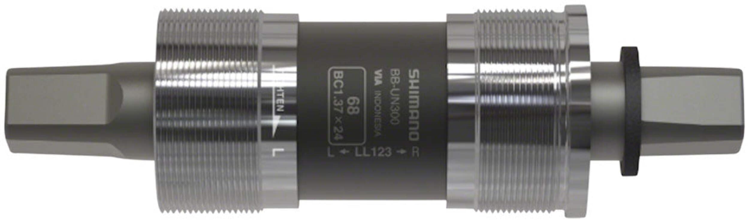 SHIMANO Square Type Bicycle Bottom Bracket - BSA 73MM, Spindle: 122.5MM (LL123) - EBBUN300C23X