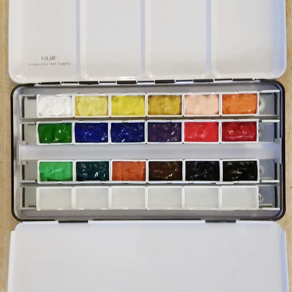 Empty Watercolor Tins Palette Paint Case Large Watercolor