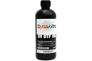 DynaVoltra 1000ML UV DTF Varnish Ink – Clear Gloss Finish Protective Coating for UV DTF Printer XP600 TX800 i3200 L805 1390 DX5 DX6 DX7 i1600 DX10 Sticker Printing (Varnish)
