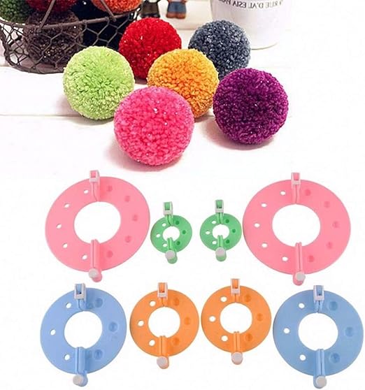 Amazon Zhongjiuyuan 4個セット 編み Diyニードルクラフト ウールツール ヤーン キット ポンポンメーカー くるくるボンボン 毛糸ボール作る ポンポン手芸 ツール スーパーポンポンメーカー 毛糸 編み糸 通販