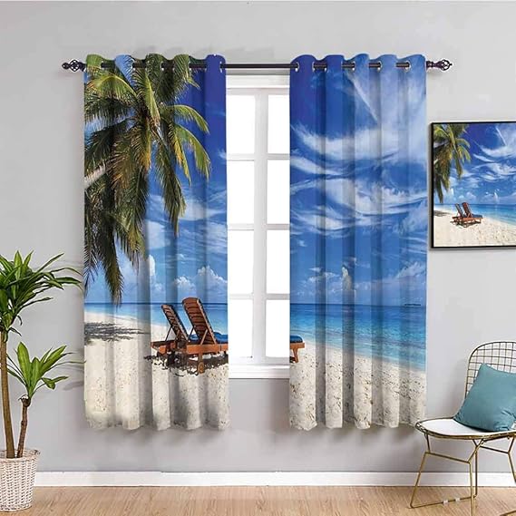 Amazon.de: Seaside Decor Collection Isolierter Vorhang mit zwei