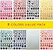 Jazzstick Large Number 0-9 Decorative Sticker Value Pack Bulk 8 Sheets Assorted Colors Red/Green/Orange/Black/White/Navy/Yellow/Pink 14C