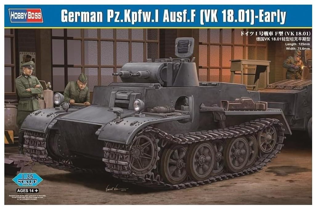 Hobbyboss 1:35 Scale German Pzkpfw.I Ausf F (VK1801) Early Assembly Kit