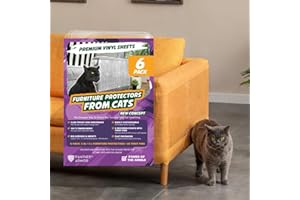 Panther Armor 6-Pack Furniture Protector Sheets - Sofa Protector - Anti Scratch from Cats - Couch Corner Protectors for Cats Cover