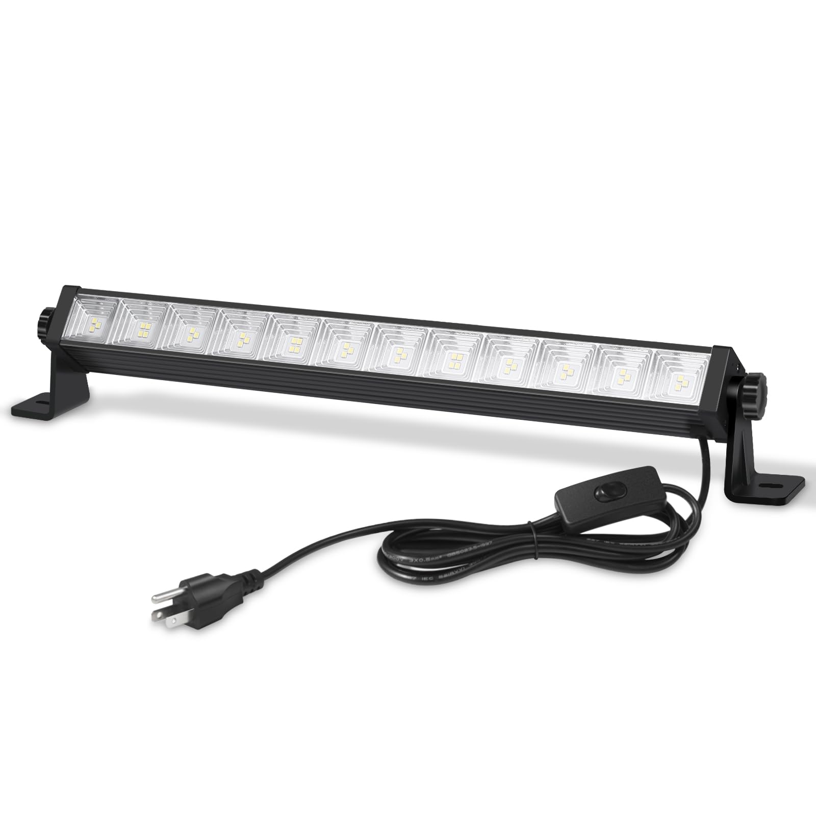 Photo 1 of 1 Pack 24W LED Shop Lights – 5400 lm 6000 K Daylight, 6.5 ft Plug-in Cord with Inline Switch, 180° Tilt, Graphene Cooled – Linkable Garage, Workshop, Warehouse, Yard Lighting