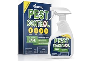 SUAVEC Pest Control Spray, Rodent Repellent, Peppermint Oil Spray for Mice Repellent, Repel Mouse, Roach, Ant, Spider, Mosquito, Moth & Other Pest, Rat Deterrent for Indoor, Mouse Away, Safe-1 Bottle