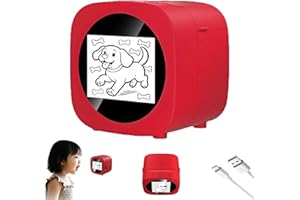 Smart AI Voice Sticker Printer Box, Mini Inkless Thermal Label Maker, AI Sticker Box Printer with Preview Display for Home, S