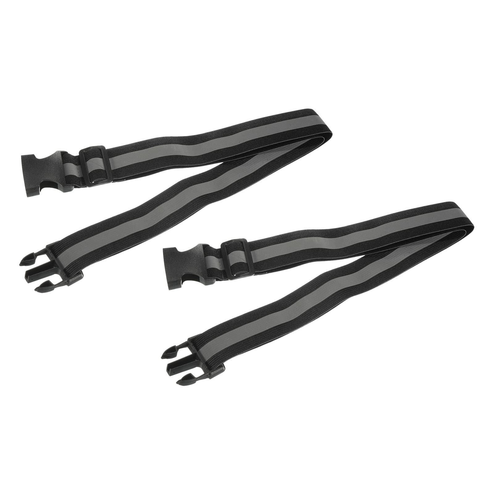 M METERXITY 2 Pack Reflective Belt Bands - High Visibility Safety Reflector Tape Gear, Apply to Running Night Walking(24x1.6 Inch, Black)