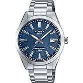 Casio Edifice | EFV160D Series | Date Indicator | Stainless Steel | 100M Water Resistant | Analog Watch | Silver/Blue