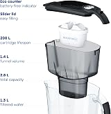 AQUAPHOR Amethyst Fridge Water Filter Jug 2.8 L Black with Maxfor+ Cartridges view 3