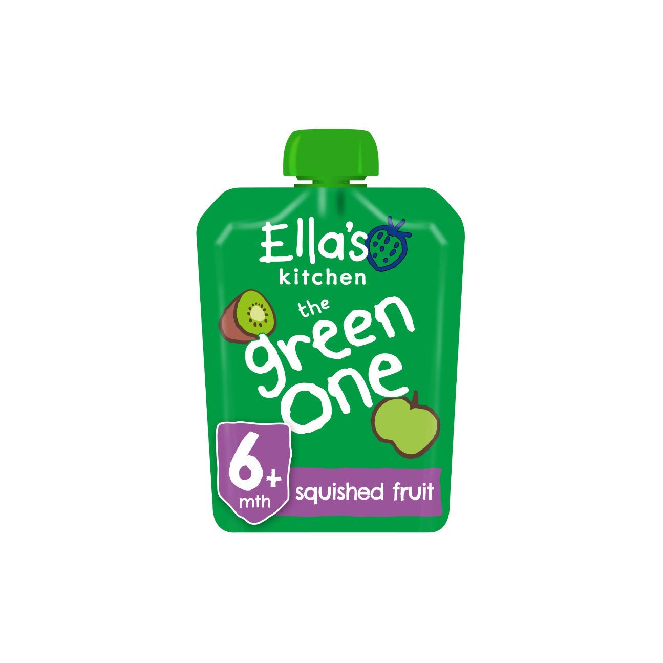 Ella's Kitchen Organic The Green One Smoothie, 6+ Months Baby Food, 90g Pouch (Pack of 24) โ image 1
