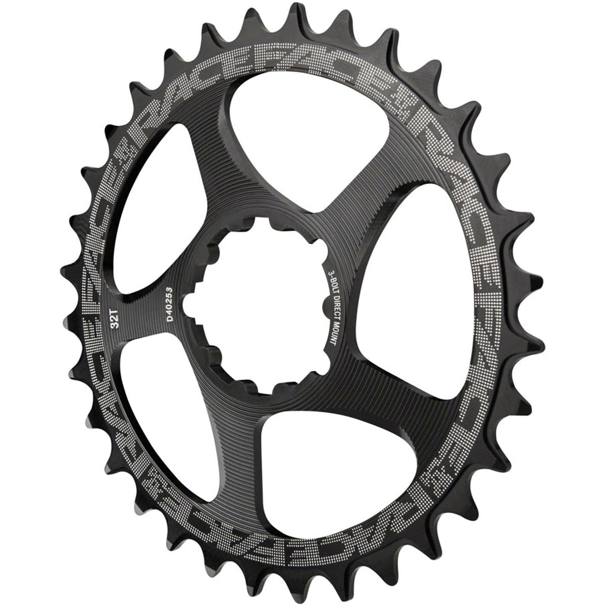 RaceFace 3-Bolt Direct Mount, 30T Chainring, 9-12sp, BCD: Direct Mount, 7075-T6 Aluminum, Black