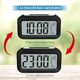 Hiseeyo Upgraded Digital Alarm Clock 4.3" LED Display Temperature Large Numbers view 5