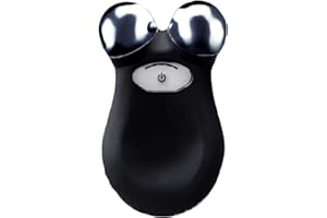 Microcurrent Facial Sculpting Device, Dual Sphere Face & Neck Tightening Tool, Portable Skin Firming & Contouring Device, Available in Pink, White, Black (Black)