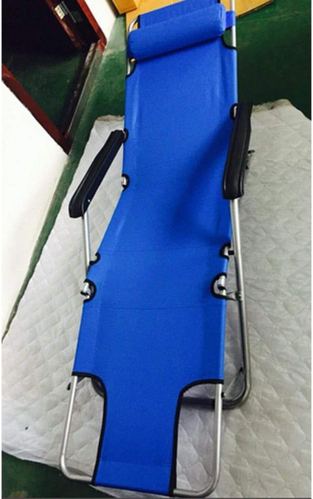 hemistin Chaise Lounges Portable Extendable Folding Lounge Chair with Pillow for Tan Lounge Patio Chairs Outdoor Patio Yard Beach Portable Dual Purposes Blue 68''L X 23.6''W X 9" H Right