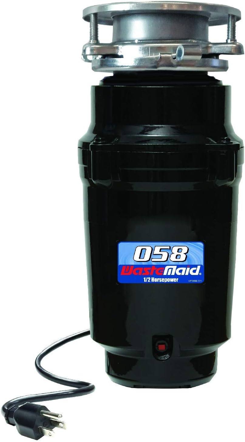 Waste Maid 10-US-WM-058-3B Garbage Disposal, 1/2 HP Economy, Black - - 