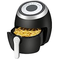 R.W.FLAME Air Fryer 3.8 Quart 1500 Watts,7-in-1 Digital Air Fryer,with Recipe Book,Black